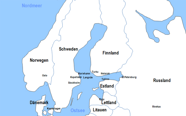 Karte Fhren mit Viking Line