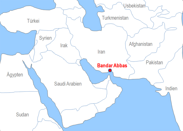 Karte Fhren von und nach Bandar Abbas