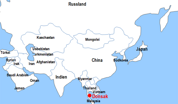 Karte Fhren von und nach Donsak
