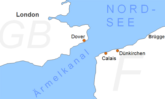 Karte Fähren Überfahrten mit der Fähre nach Dover Fährzeiten Fahrplan der Fähren