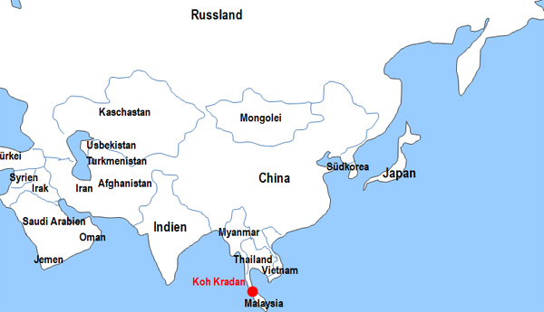 Karte Fhren von und nach Koh Kradan