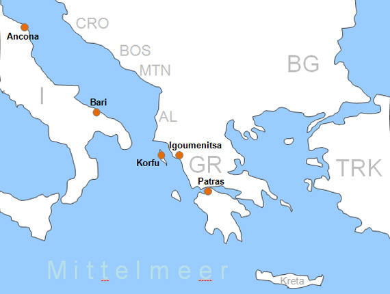 Karte Fähren von und zu den Kykladen Fährstrecken Fährlinien Fährüberfahrten