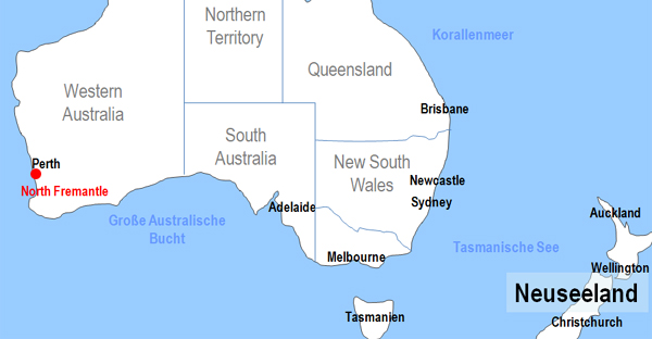 Karte Fhren von und nach North Fremantle