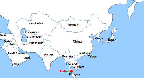 Karte Fhren von und nach Pakbara