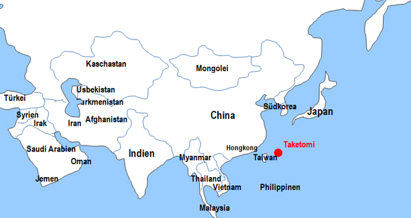 Karte Fhren von und nach Taketomi